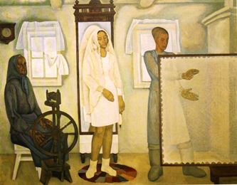 Николай Ерышев Оренбургский платок. 1970